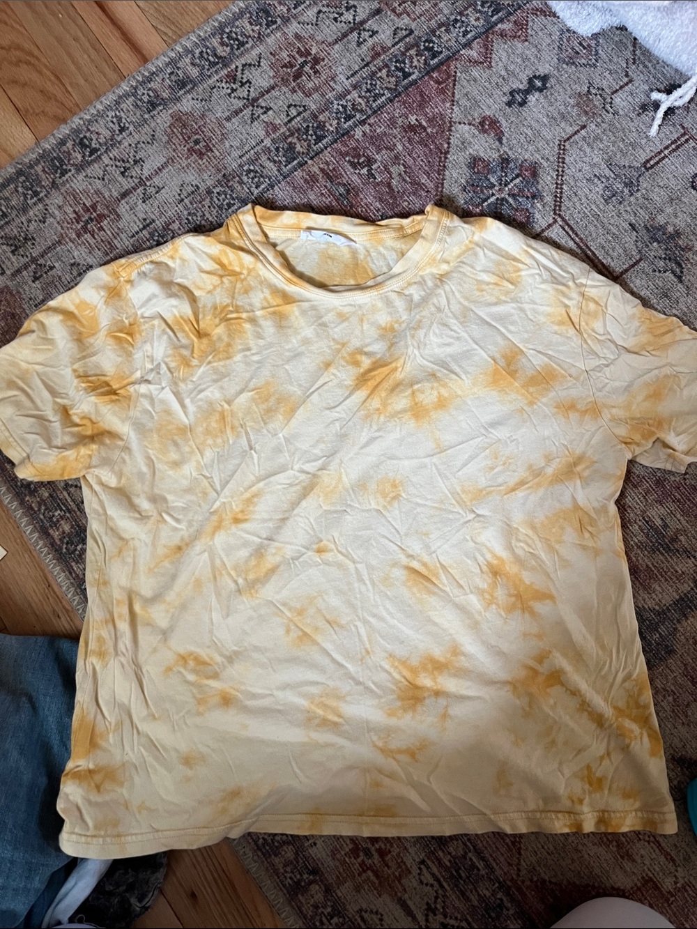 Double Zero Men's Yellow Tie-Dye Short Sleeve Tee